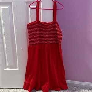 Carter's Red Smocked Strap Dress